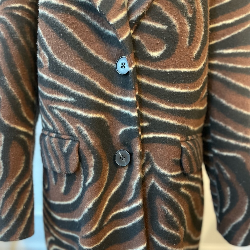 Nine West Abstract Patterned Pea Coat - Picture 6 of 9